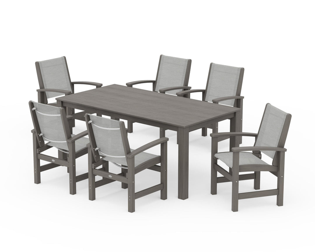 POLYWOOD® Coastal 7-Piece Parsons Dining Set