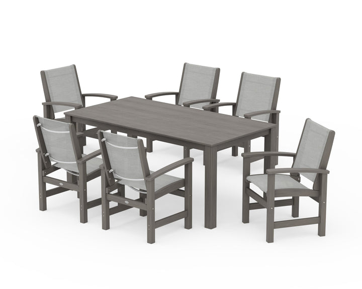 POLYWOOD® Coastal 7-Piece Parsons Dining Set