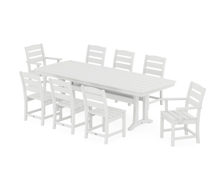 POLYWOOD® Lakeside 9-Piece Dining Set with Trestle Legs