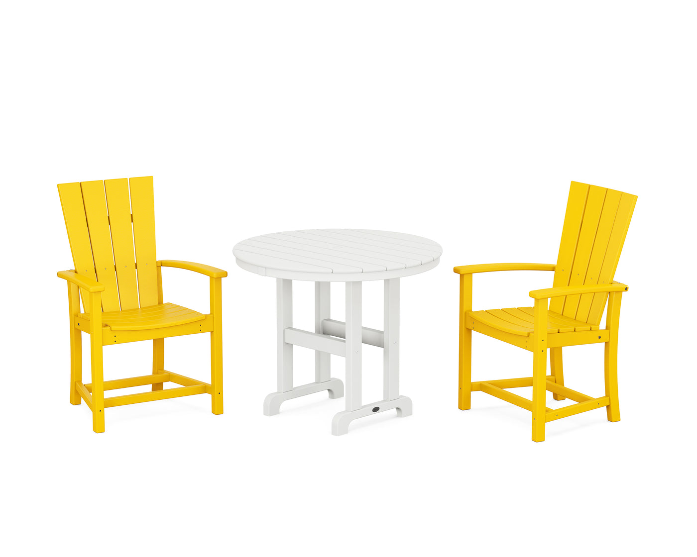 Quattro 3-Piece Round Farmhouse Dining Set