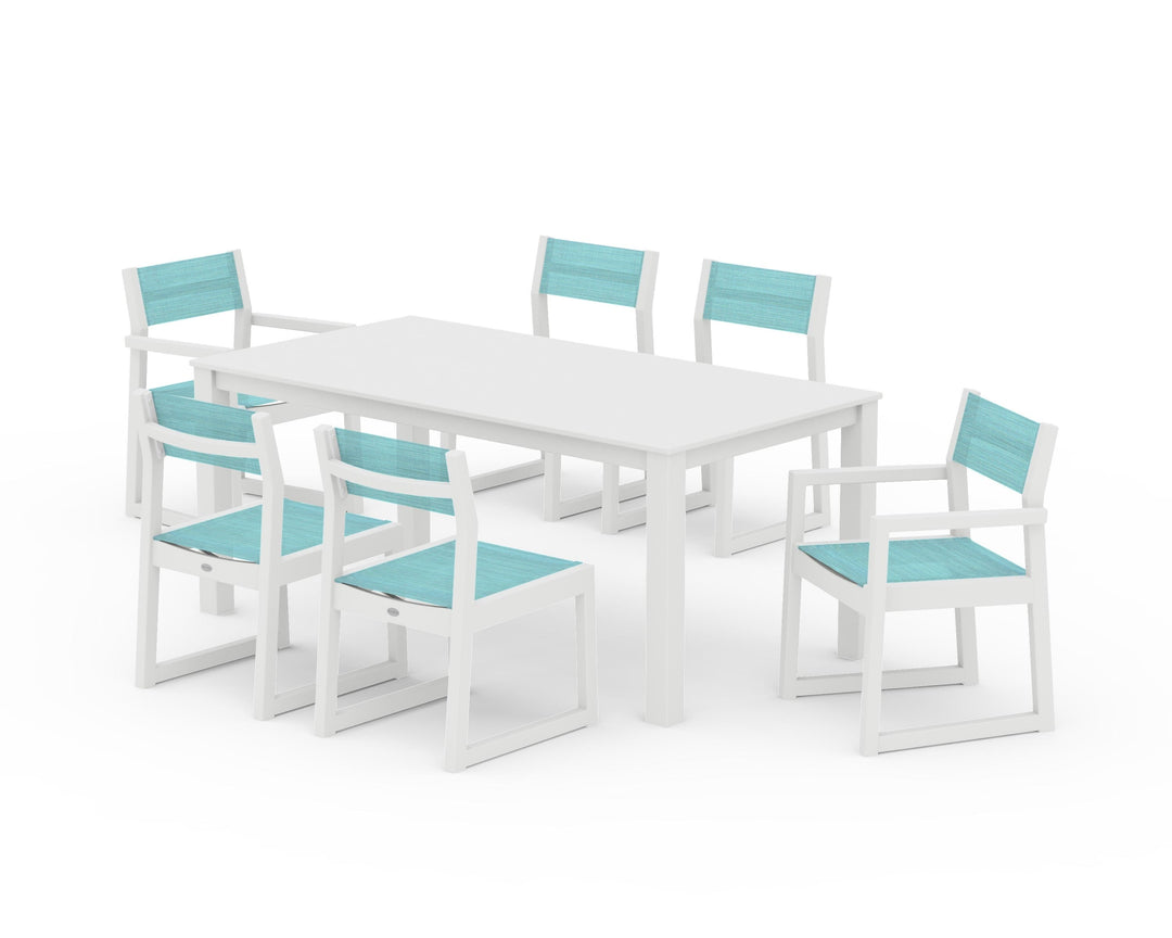 POLYWOOD® EDGE Sling 7-Piece Parsons Dining Set