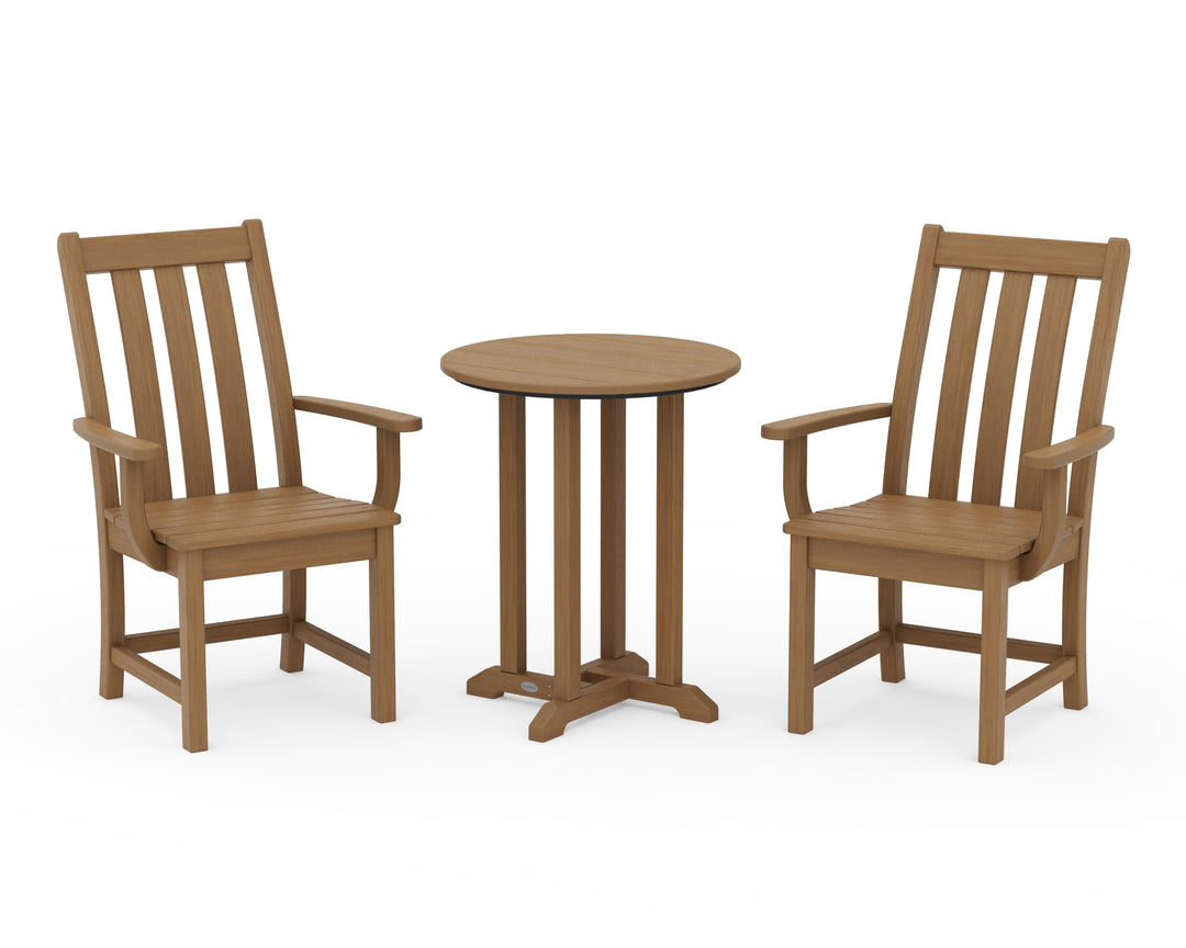 POLYWOOD® Vineyard 3-Piece Round Bistro Dining Set