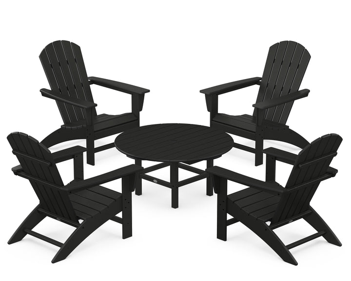 POLYWOOD® Nautical 5-Piece Adirondack Chair Conversation Set