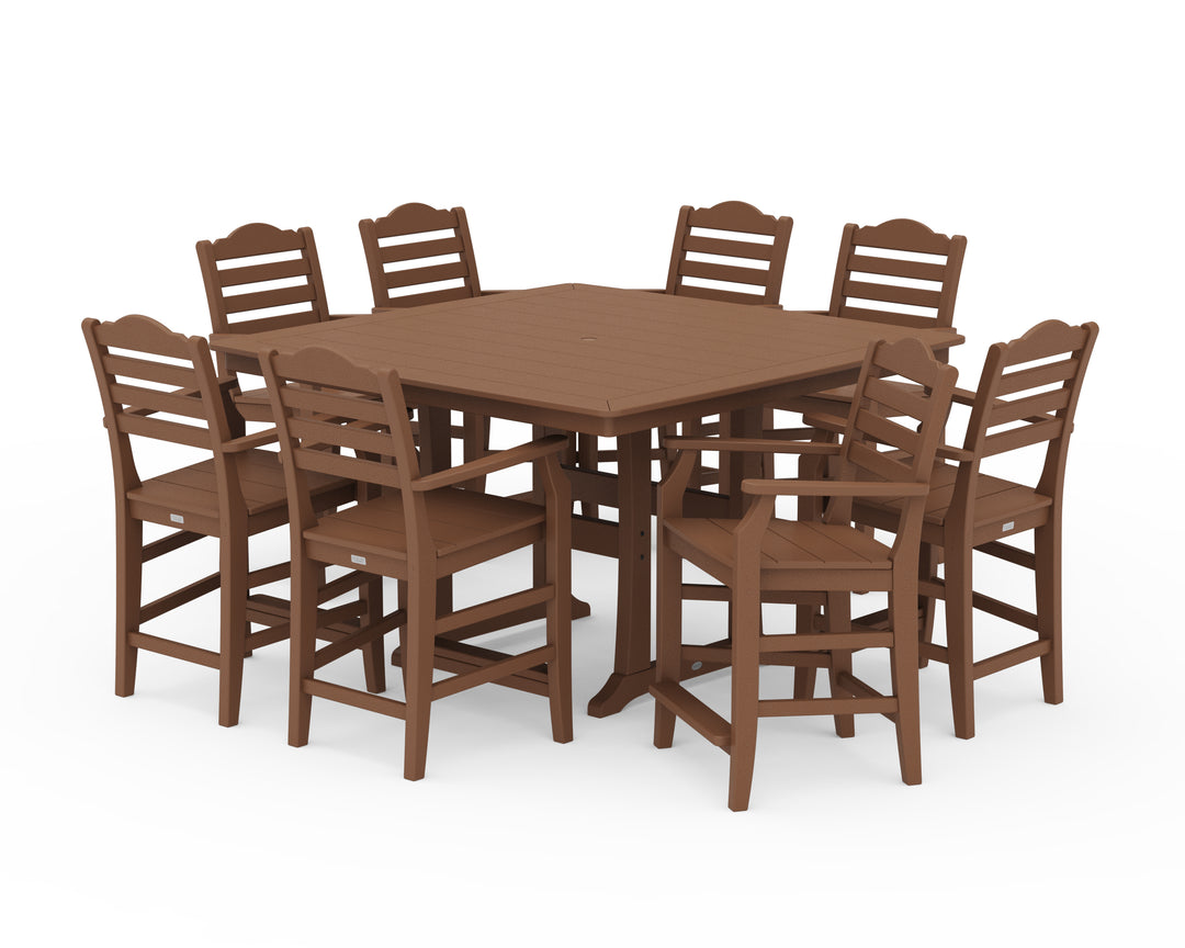 Draper James™ by  POLYWOOD® Savannah 9-Piece Square Counter Set with Trestle Legs