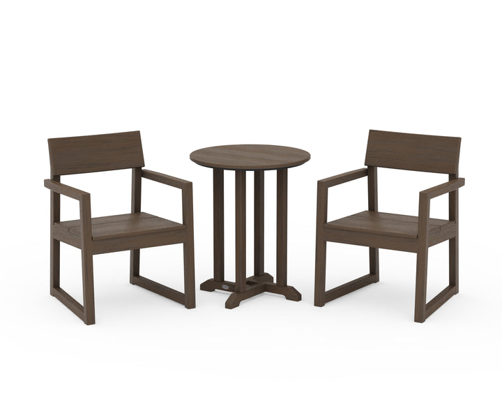POLYWOOD® EDGE 3-Piece Round Bistro Dining Set