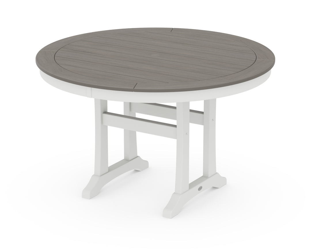 POLYWOOD® Nautical Trestle 48" Round Dining Table