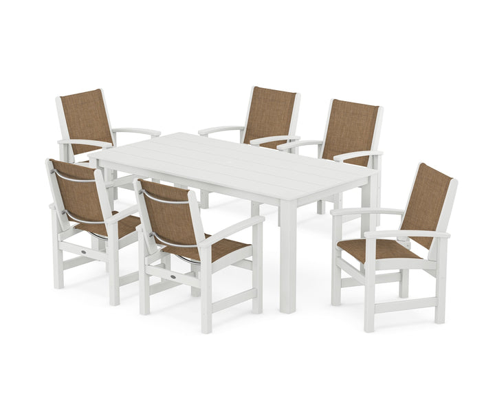 POLYWOOD® Coastal 7-Piece Parsons Dining Set