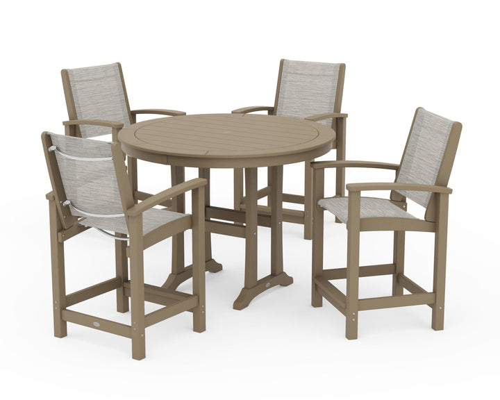 POLYWOOD® Coastal 5-Piece Counter Set