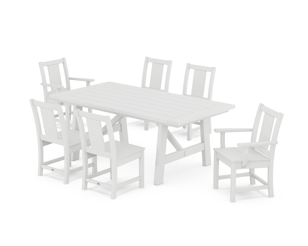 POLYWOOD® Prairie 7-Piece Rustic Farmhouse Dining Set