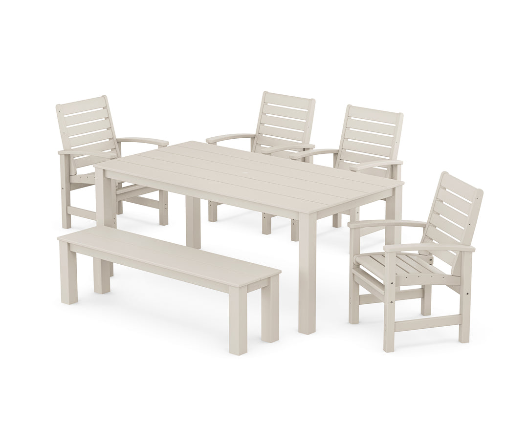 POLYWOOD® Signature 6-Piece Parsons Dining Set with Bench