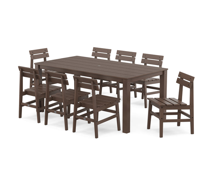 POLYWOOD® Modern Studio Plaza Chair 9-Piece Parsons Dining Set