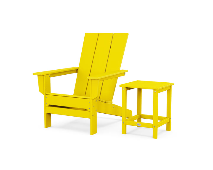 POLYWOOD® Modern Studio Adirondack Chair with Side Table