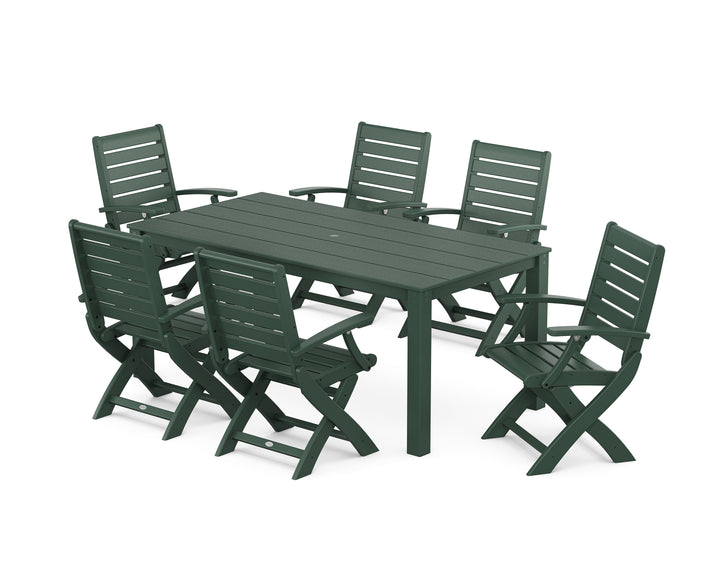 POLYWOOD® Signature Folding Chair 7-Piece Parsons Dining Set
