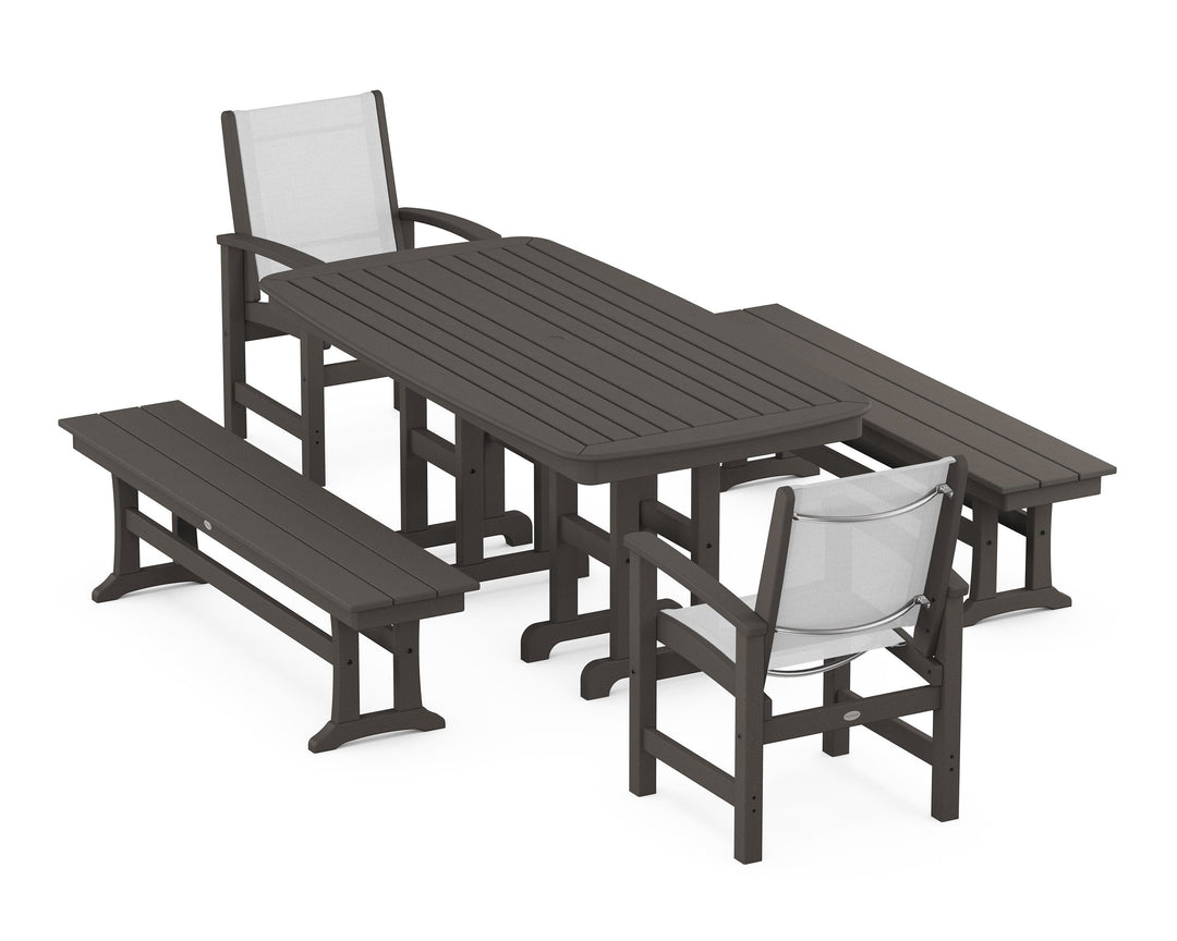 POLYWOOD® Coastal 5-Piece Dining Set