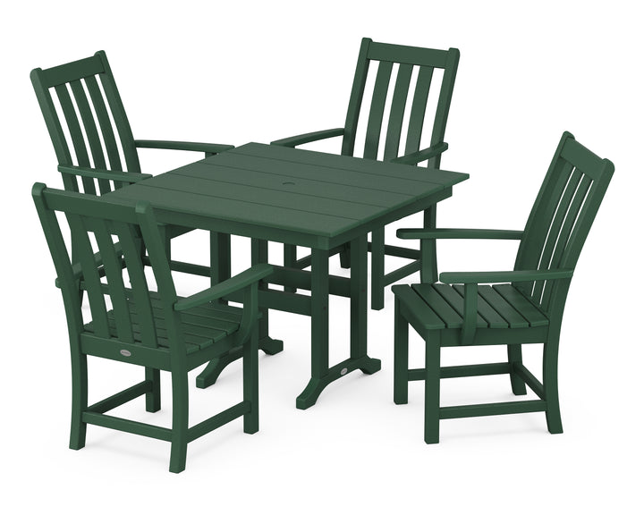 POLYWOOD® Vineyard 5-Piece Farmhouse Dining Set