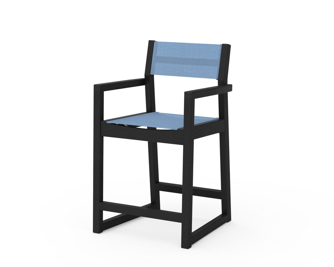 POLYWOOD® EDGE Sling Counter Arm Chair