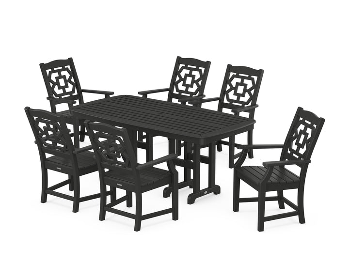 Martha Stewart by POLYWOOD® Chinoiserie Arm Chair 7-Piece Dining Set
