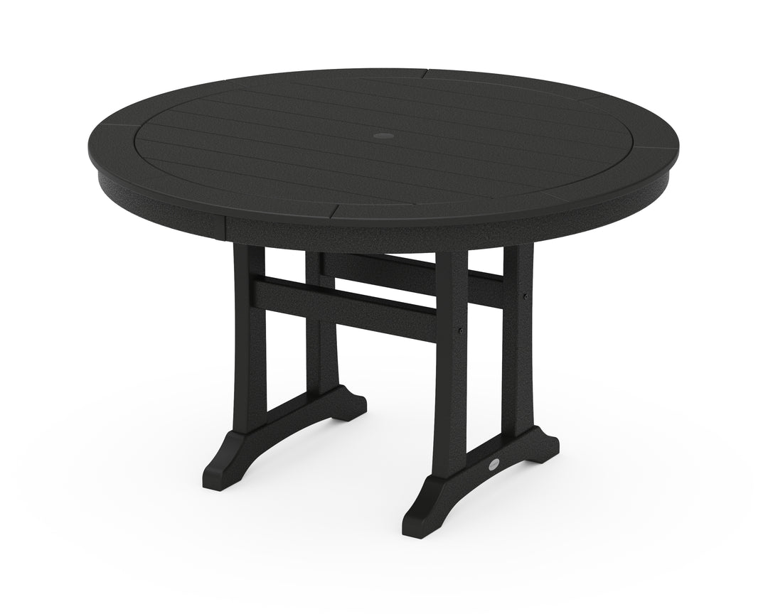 POLYWOOD® Nautical Trestle 48" Round Dining Table