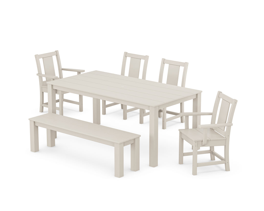 POLYWOOD® Prairie 6-Piece Parsons Dining Set with Bench