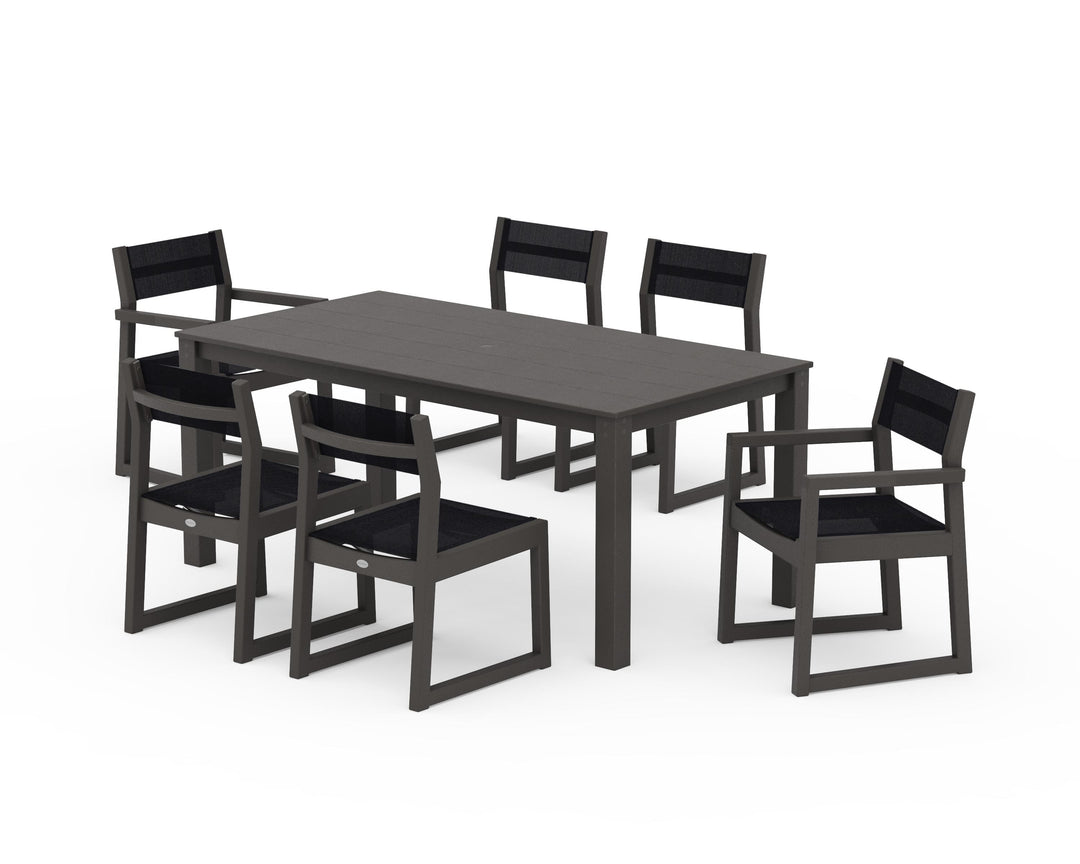 POLYWOOD® EDGE Sling 7-Piece Parsons Dining Set