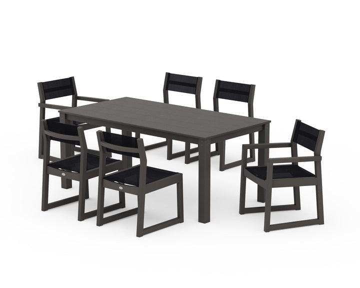 POLYWOOD® EDGE Sling 7-Piece Parsons Dining Set