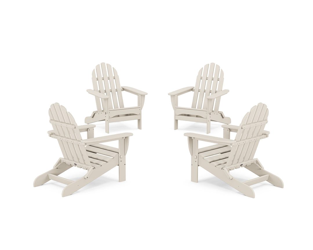 POLYWOOD® 4-Piece Classic Folding Adirondack Conversation Set