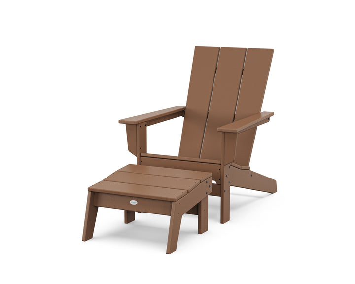POLYWOOD® Modern Studio Adirondack Chair with Ottoman