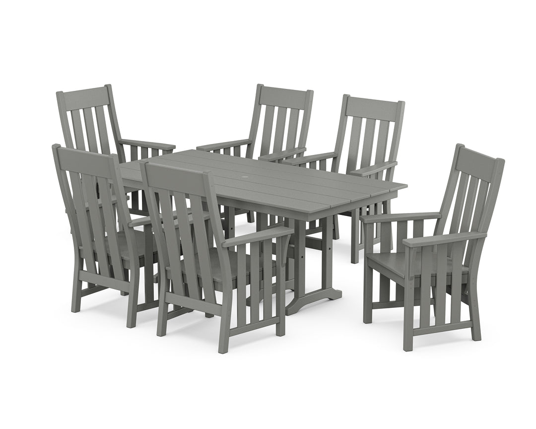 Martha Stewart by POLYWOOD® Acadia Arm Chair 7-Piece Farmhouse Dining Set