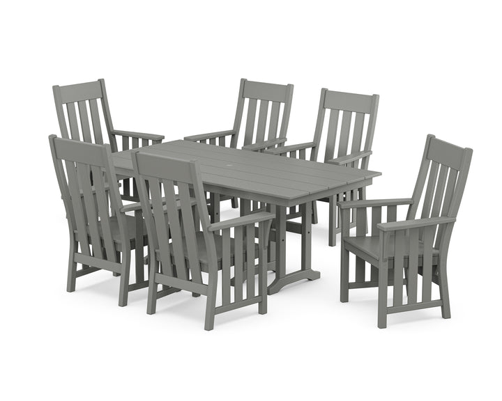 Martha Stewart by POLYWOOD® Acadia Arm Chair 7-Piece Farmhouse Dining Set