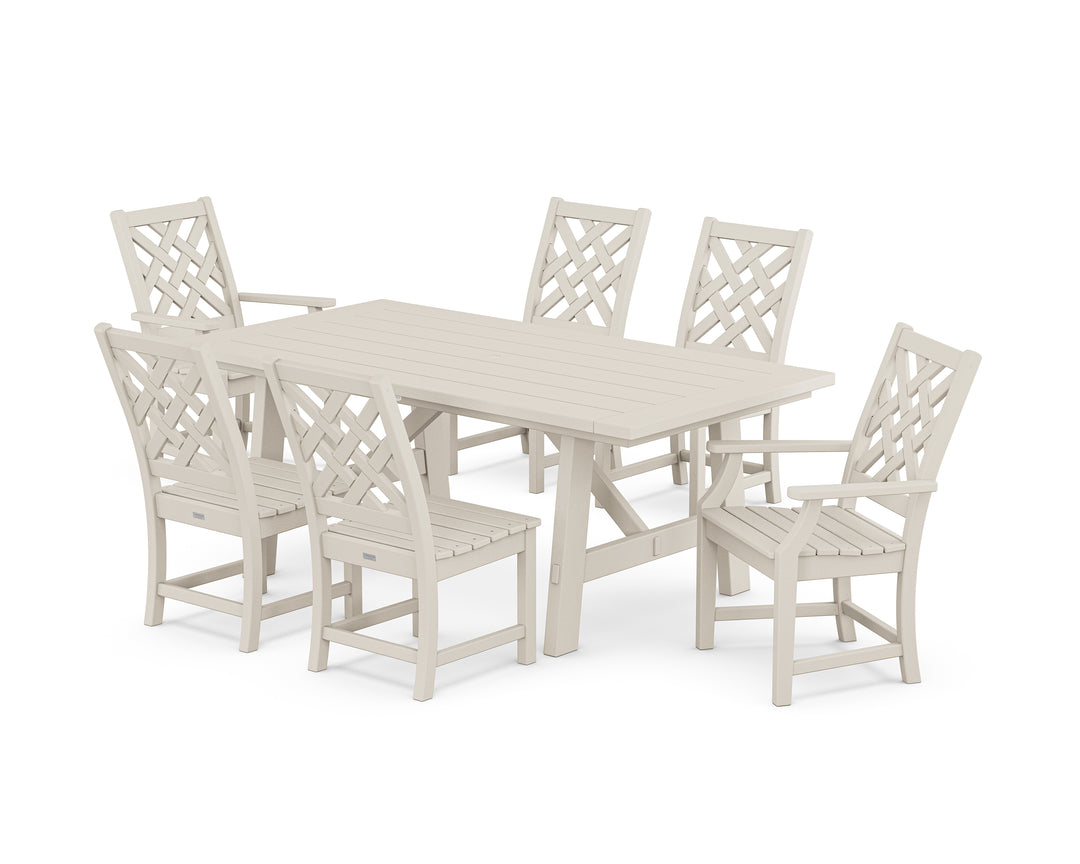 POLYWOOD® Wovendale 7-Piece Rustic Farmhouse Dining Set