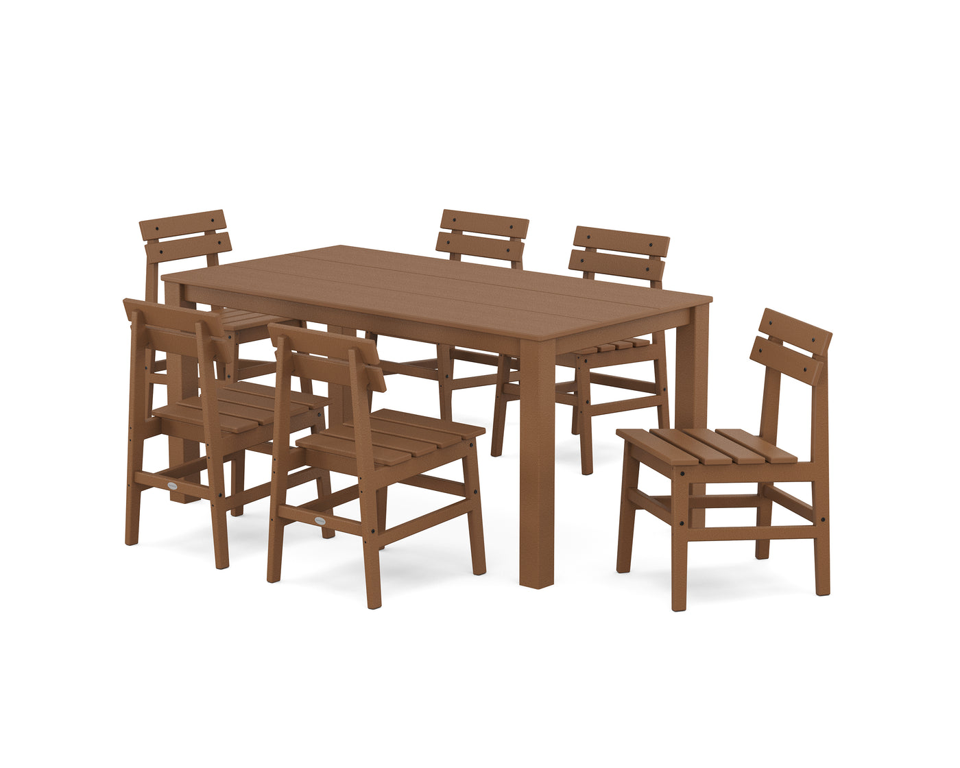 Modern Studio Plaza Chair 7-Piece Parsons Table Dining Set