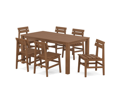 Modern Studio Plaza Chair 7-Piece Parsons Table Dining Set