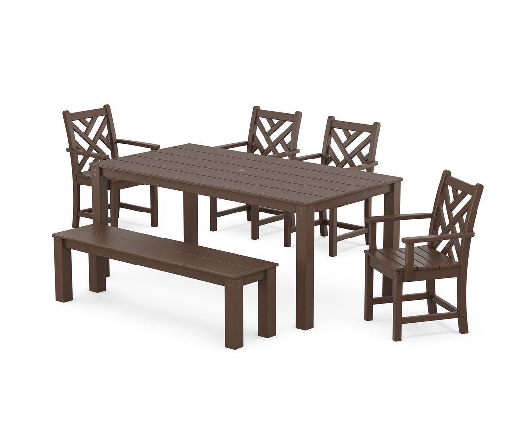 POLYWOOD® Chippendale 6-Piece Parsons Dining Set with Bench