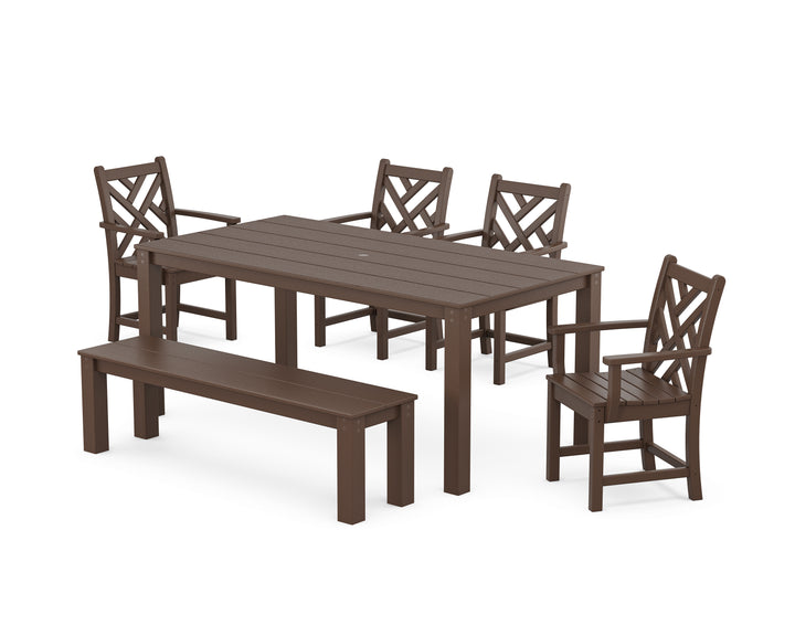 POLYWOOD® Chippendale 6-Piece Parsons Dining Set with Bench