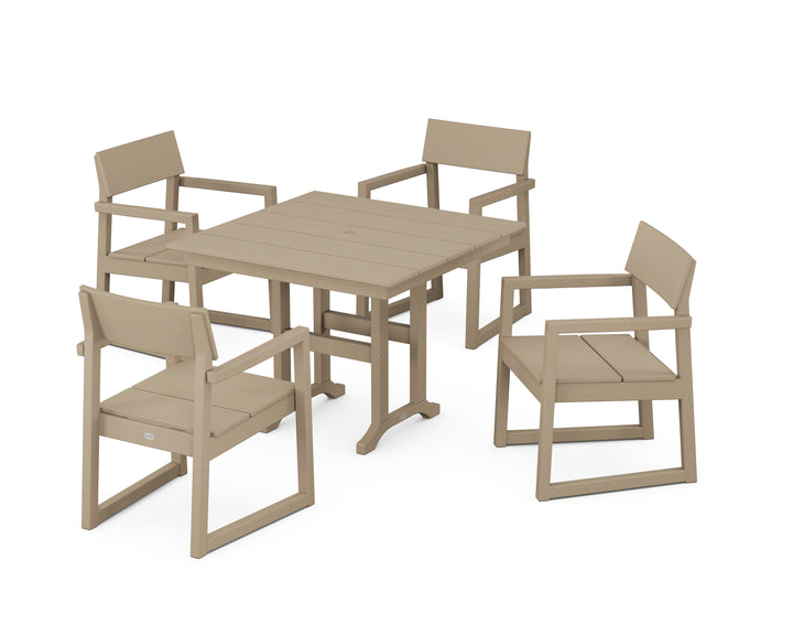 POLYWOOD® EDGE 5-Piece Farmhouse Dining Set