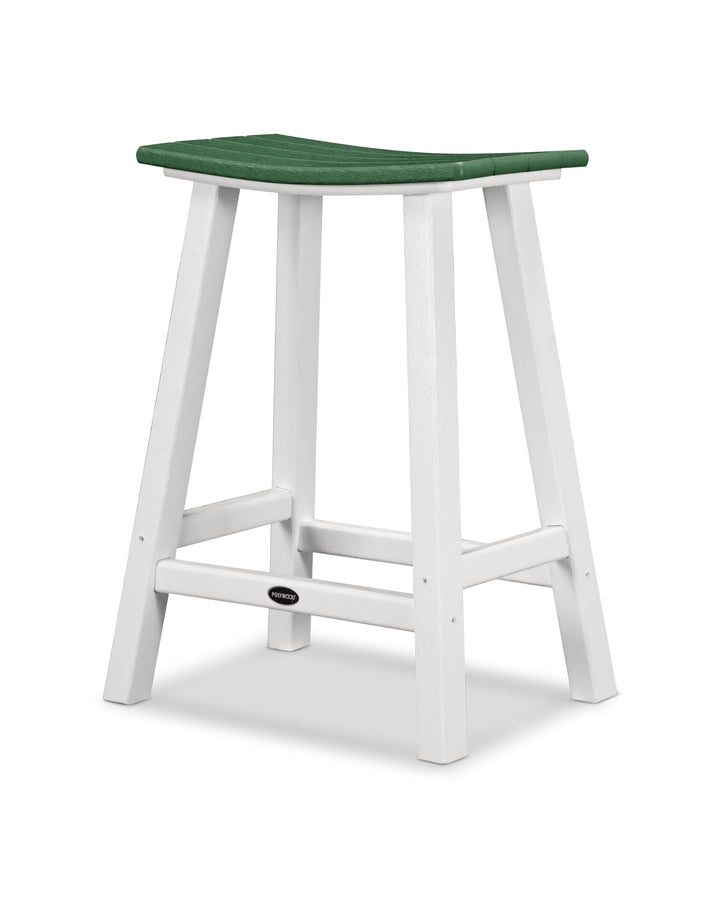 POLYWOOD® Contempo 24" Saddle Counter Stool