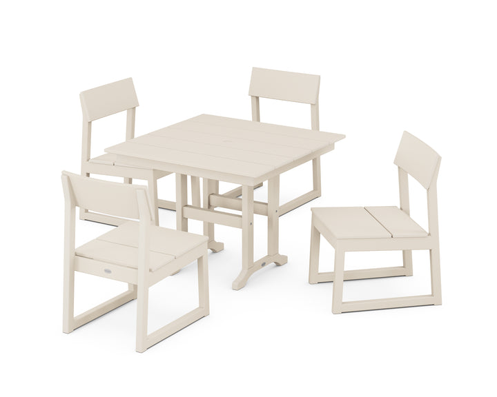 POLYWOOD® EDGE Side Chair 5-Piece Farmhouse Dining Set