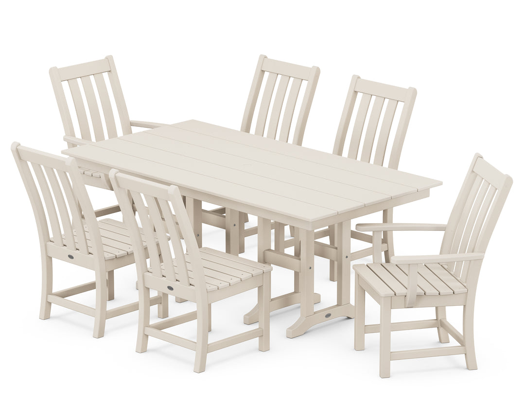 POLYWOOD® Vineyard 7-Piece Farmhouse Dining Set