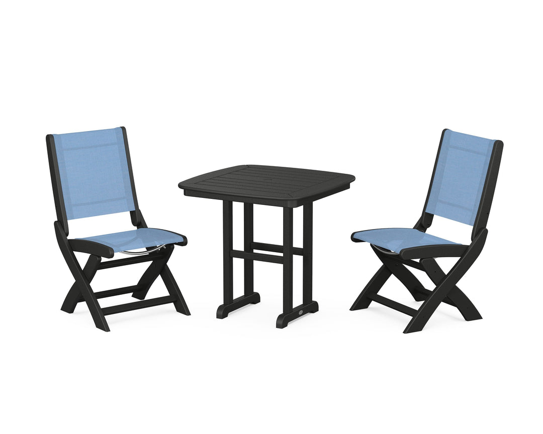 POLYWOOD® Coastal Folding Side Chair 3-Piece Dining Set