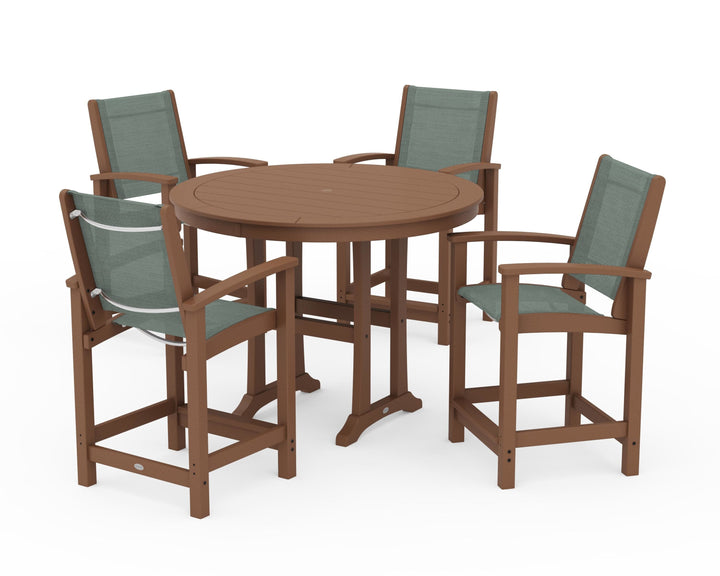 POLYWOOD® Coastal 5-Piece Counter Set