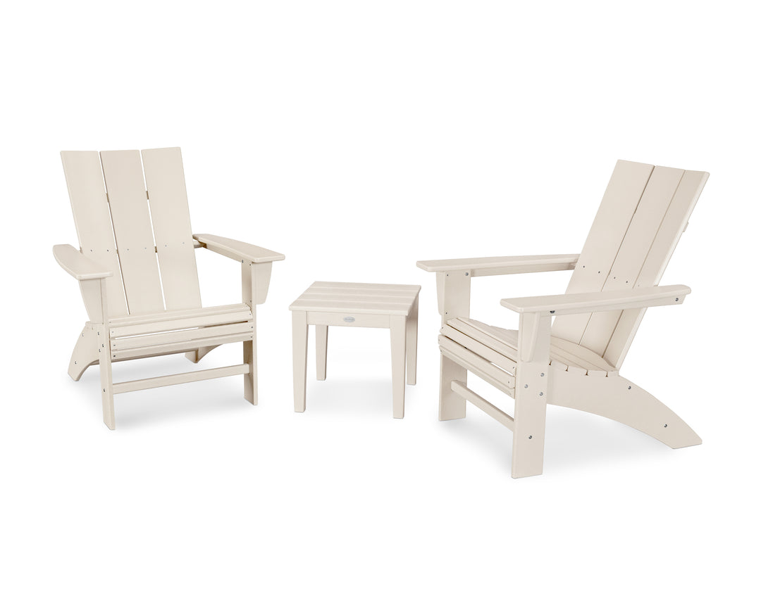 POLYWOOD® Modern 3-Piece Curveback  Adirondack Set