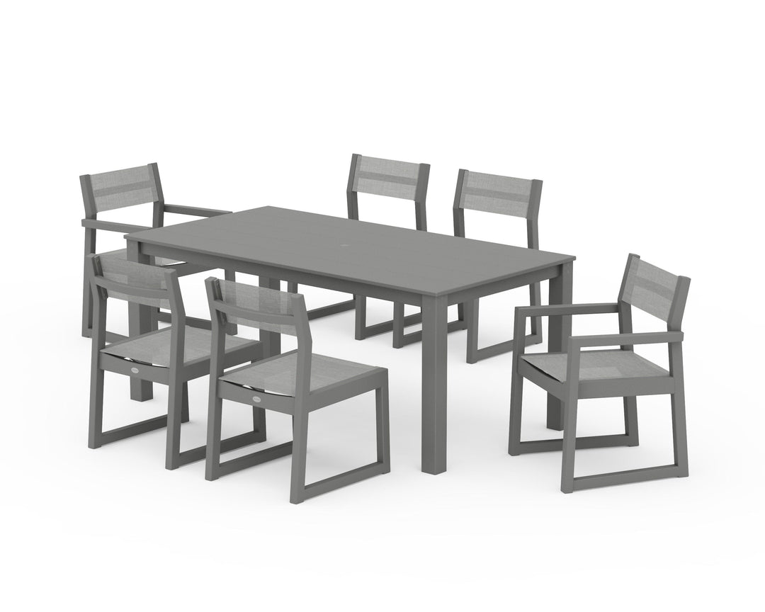 POLYWOOD® EDGE Sling 7-Piece Parsons Dining Set