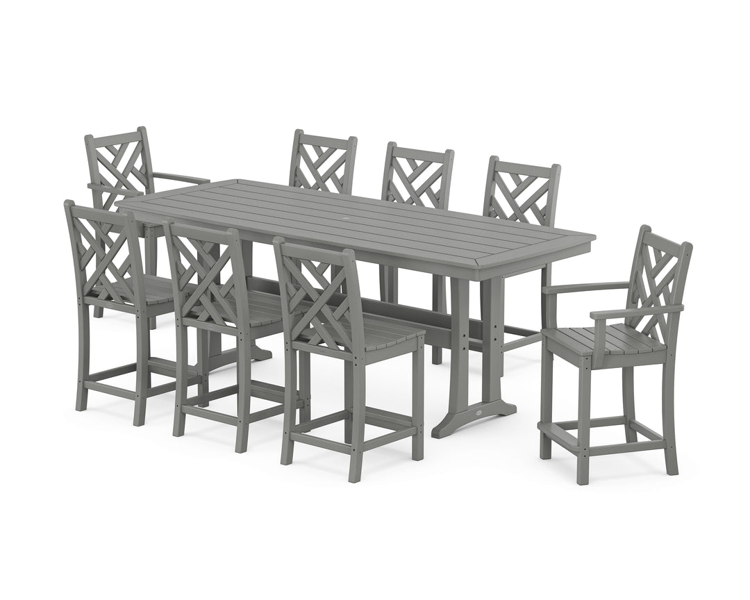 POLYWOOD® Chippendale 9-Piece Counter Set with Trestle Legs