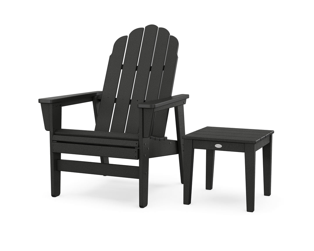 POLYWOOD® Vineyard Grand Upright Adirondack Chair with Side Table