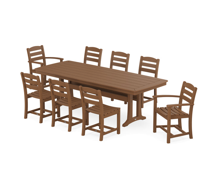 POLYWOOD® La Casa Café 9-Piece Dining Set with Trestle Legs