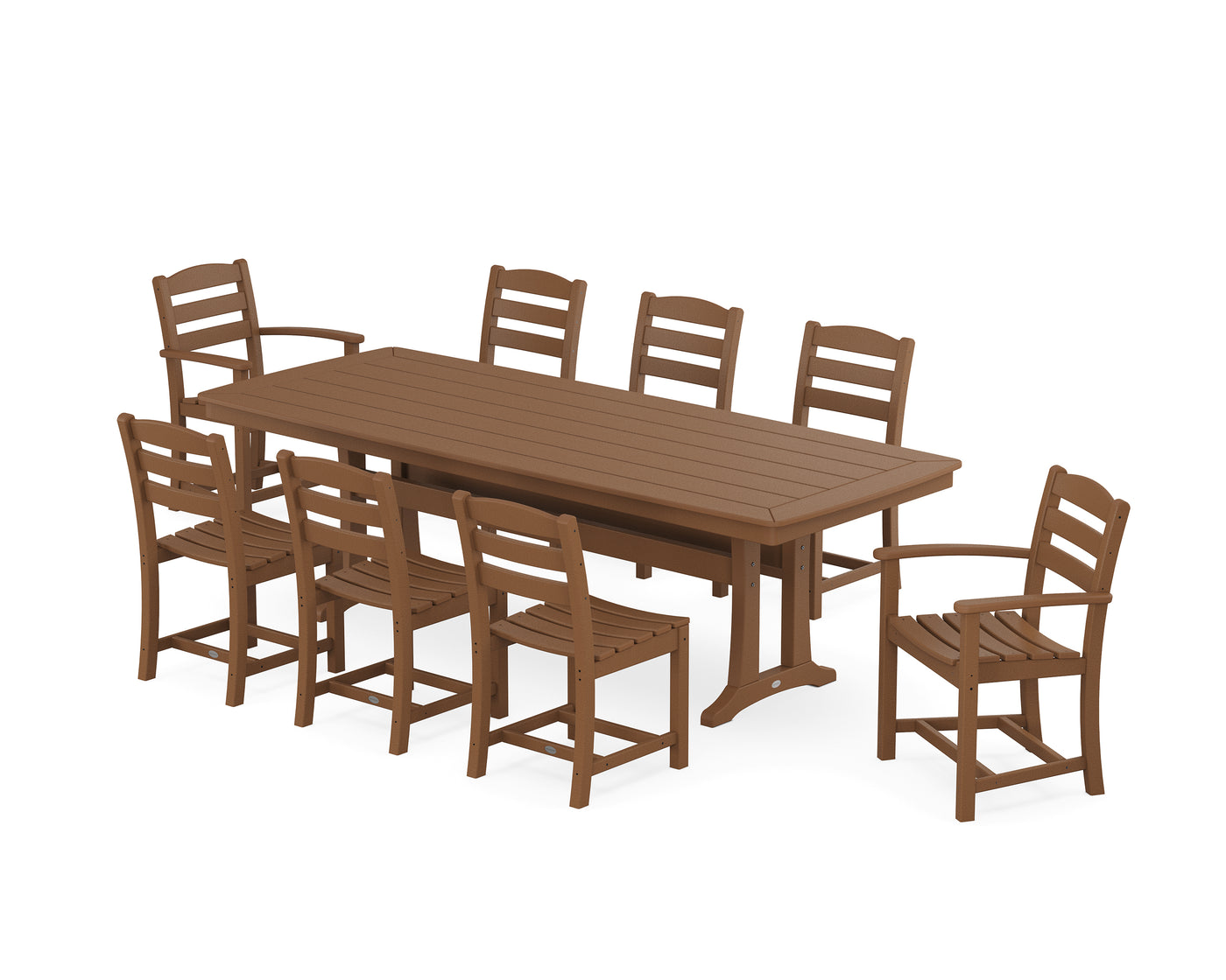 La Casa CafŽ 9-Piece Dining Set with Trestle Legs