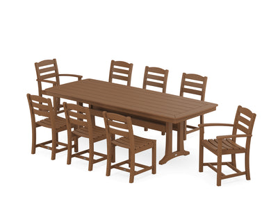 La Casa CafŽ 9-Piece Dining Set with Trestle Legs