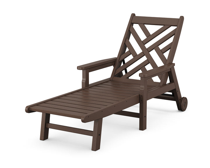 POLYWOOD® Chippendale Chaise with Arms and Wheels