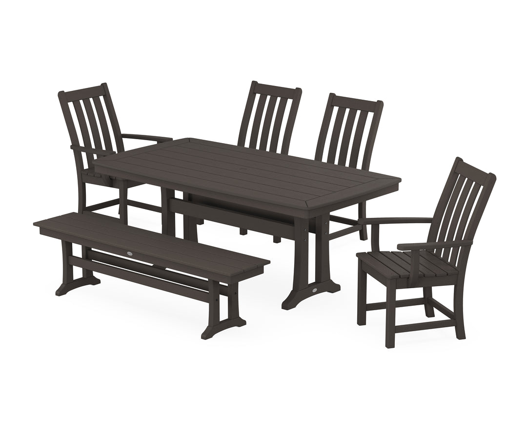 POLYWOOD® Vineyard 6-Piece Dining Set with Trestle Legs