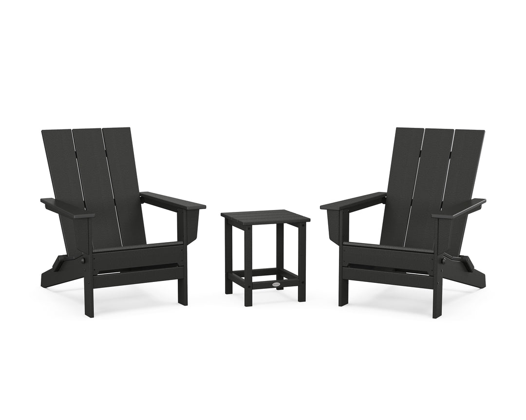 POLYWOOD® 3-Piece Modern Studio Folding Adirondack Set